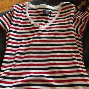 Tommy Hilfiger v neck stripped shirt